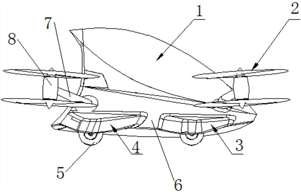 Land-water-air three-purpose rotor aircraft