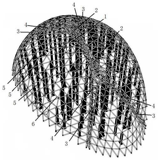 Construction method of tropical rainforest greenhouse steel structure