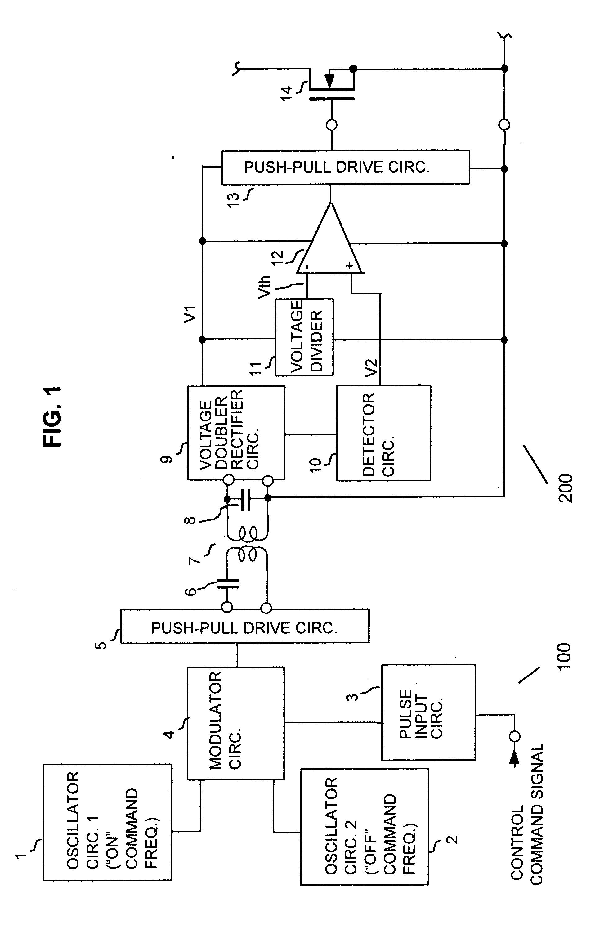 Electrically insulated switching element drive circuit