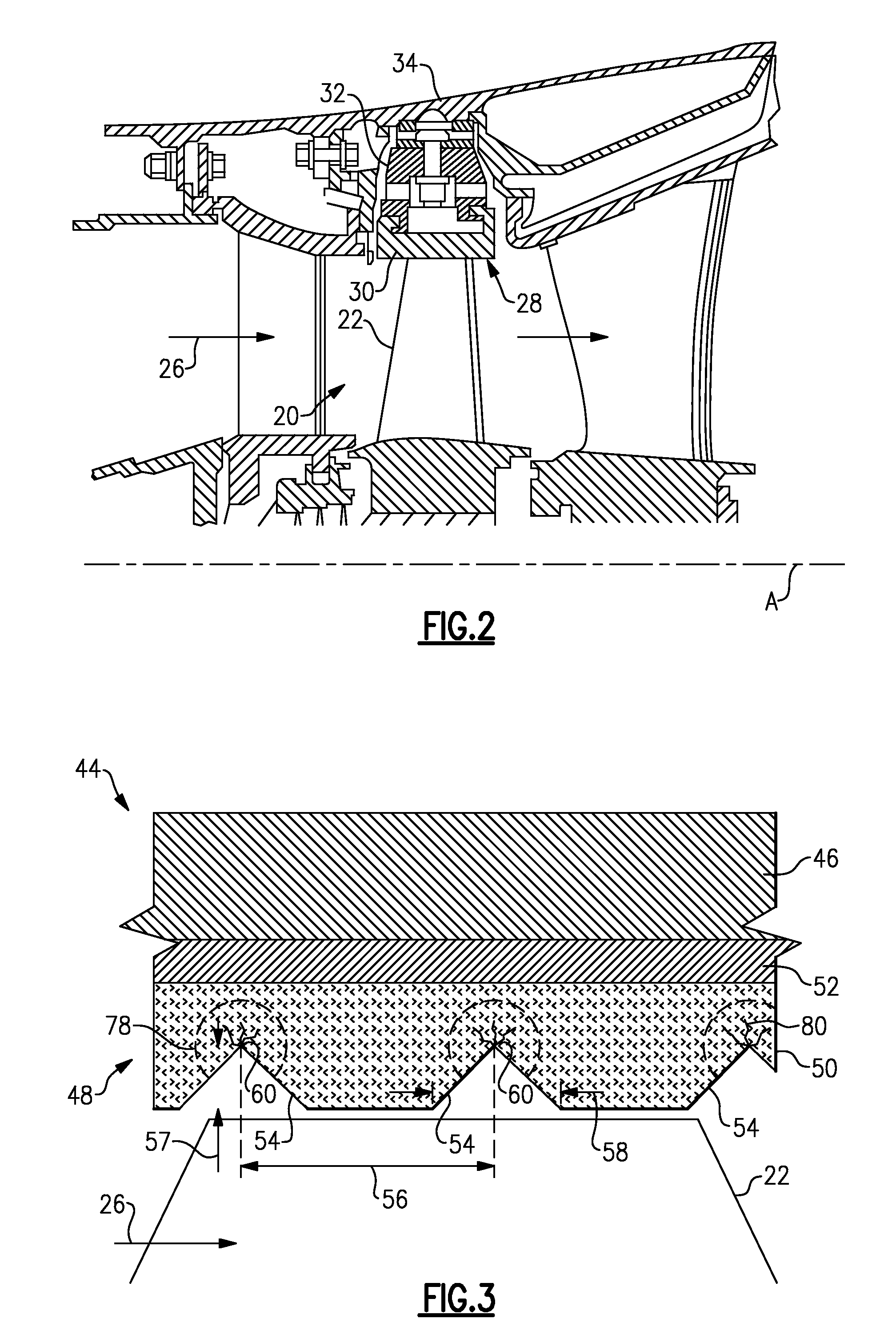 Segmented ceramic layer for member of gas turbine engine