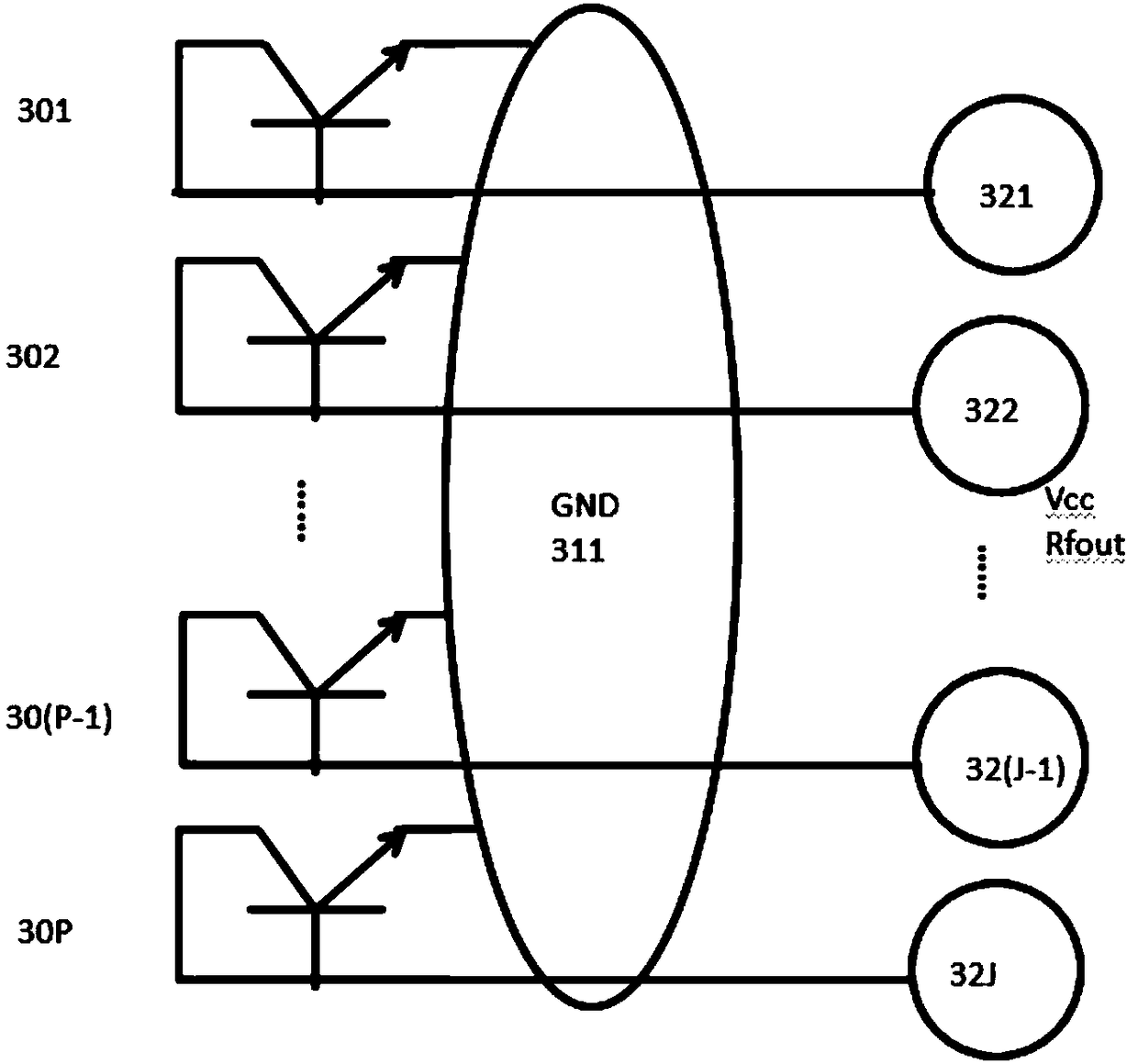 A high-yield flip-chip linear power amplifier with balanced heat dissipation and its application