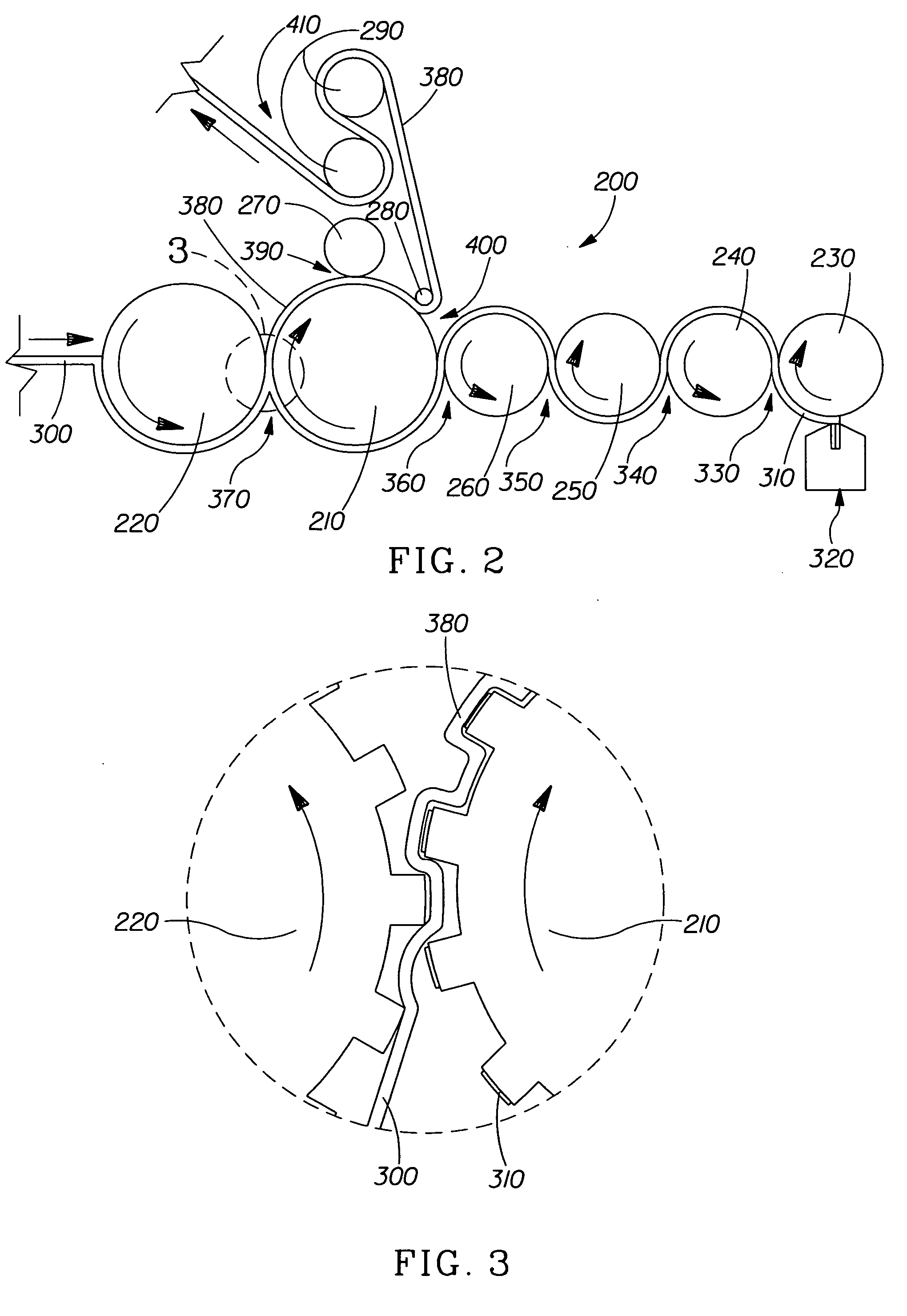 Elements for embossing and adhesive application