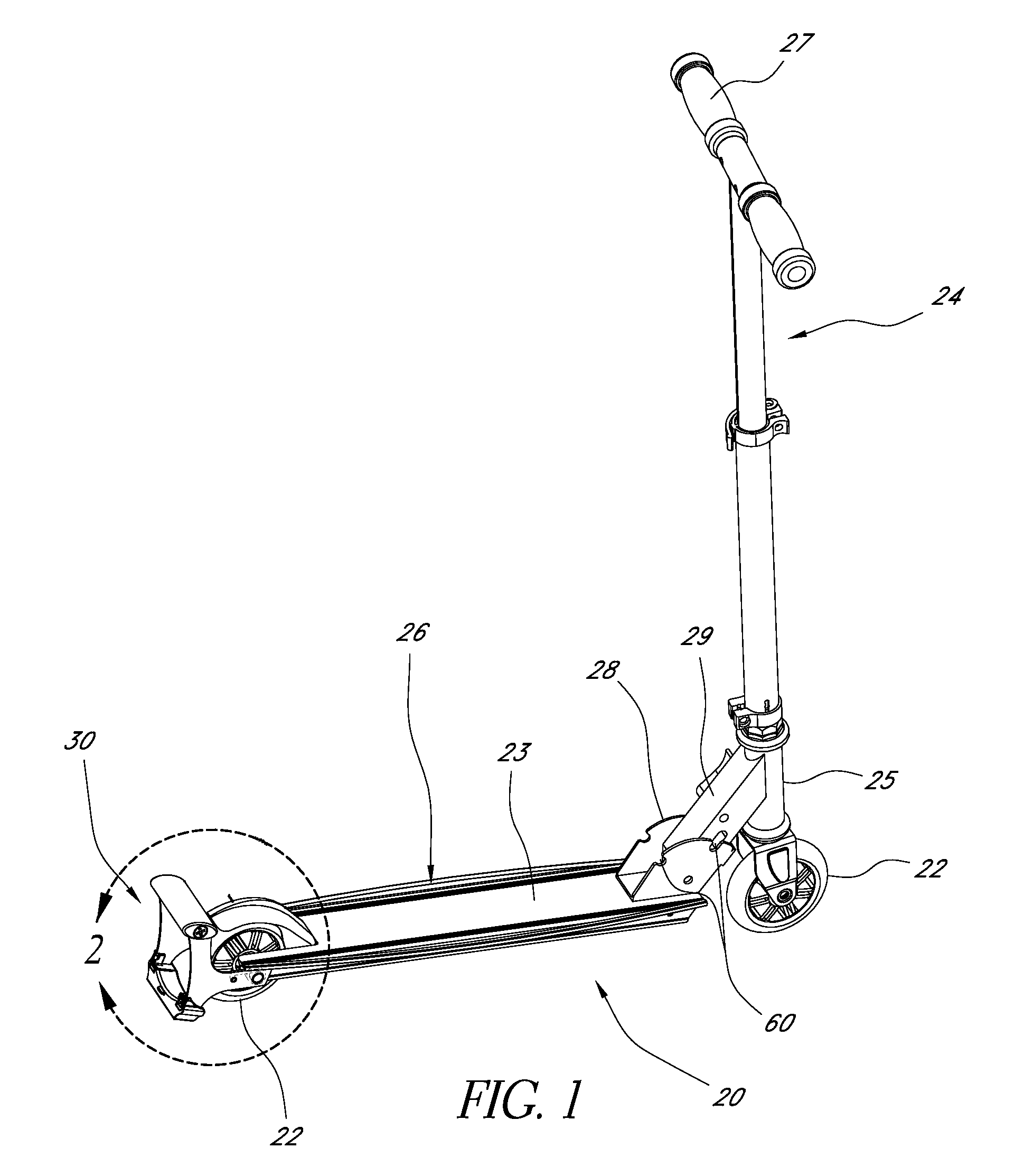 Spark generating device for scooter and removable spark generating cartridge