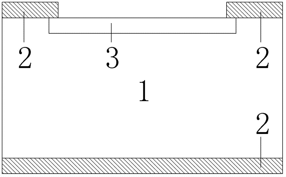 Silicon detector structure with wide spectral response range and production method thereof