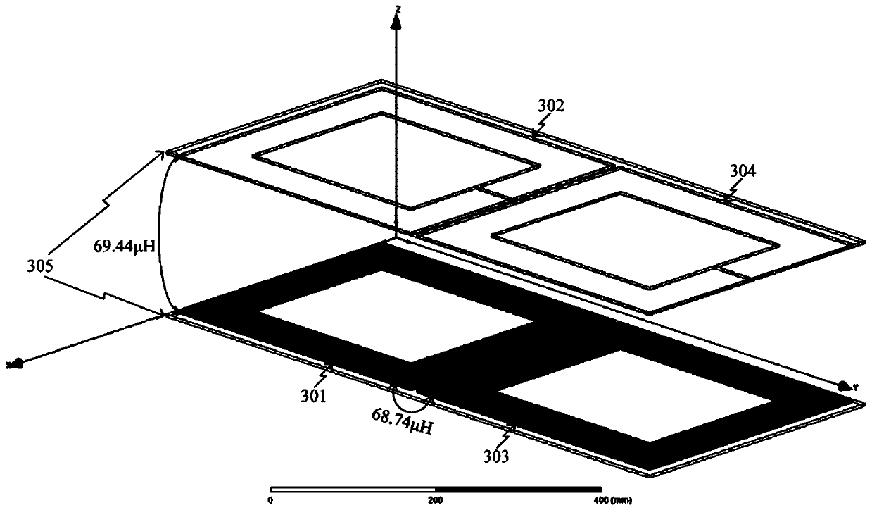 Asymmetrical bipolar coil which can be used in modular wireless power transmission system