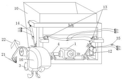 Ditching and fertilizing all-in-one machine capable of being mounted on tractor suspension and having loading function