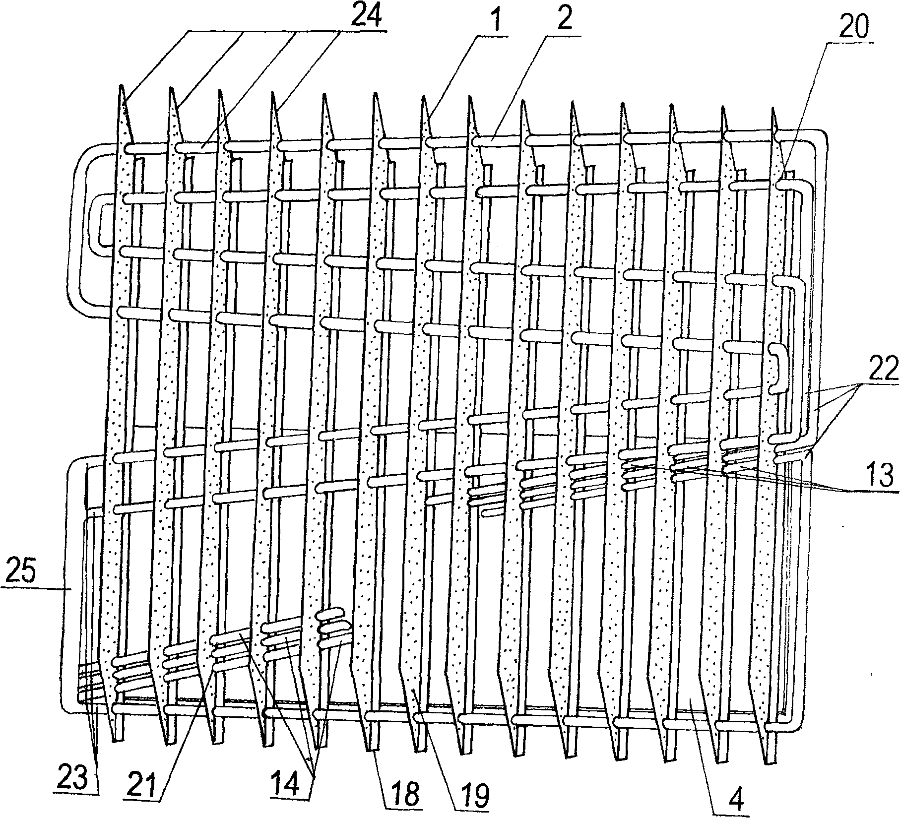 Four-element heat radiator