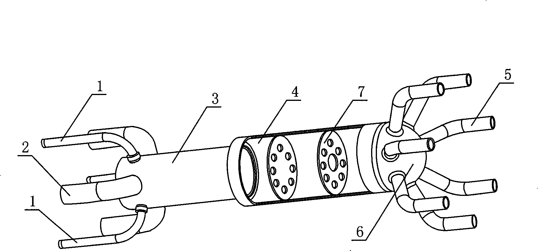 Temperature field adjustable type high efficiency burnt gas pulsating combusting device