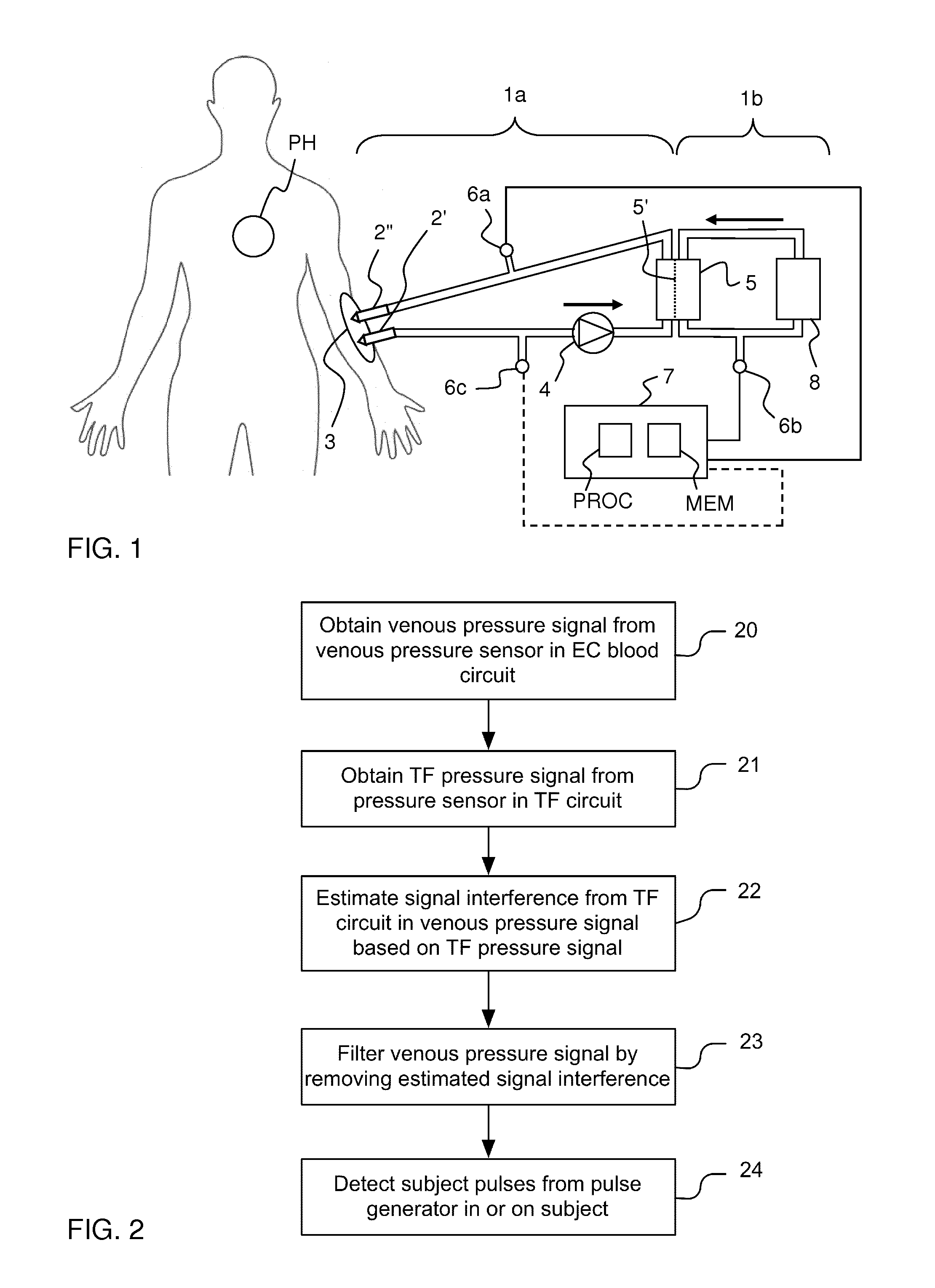 Detecting pressure pulses in a blood processing apparatus