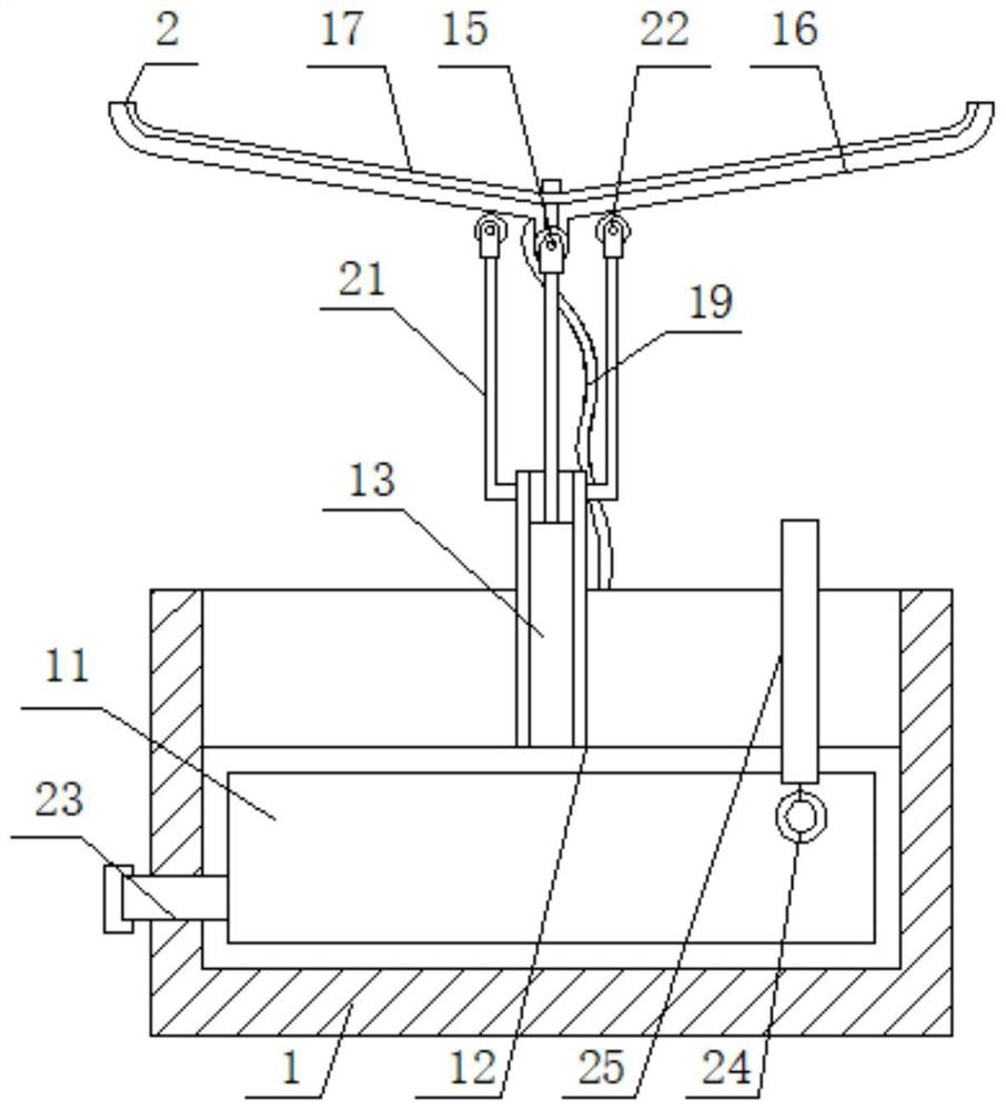 Municipal road rainwater recycling device provided with multi-connected water storage mechanism