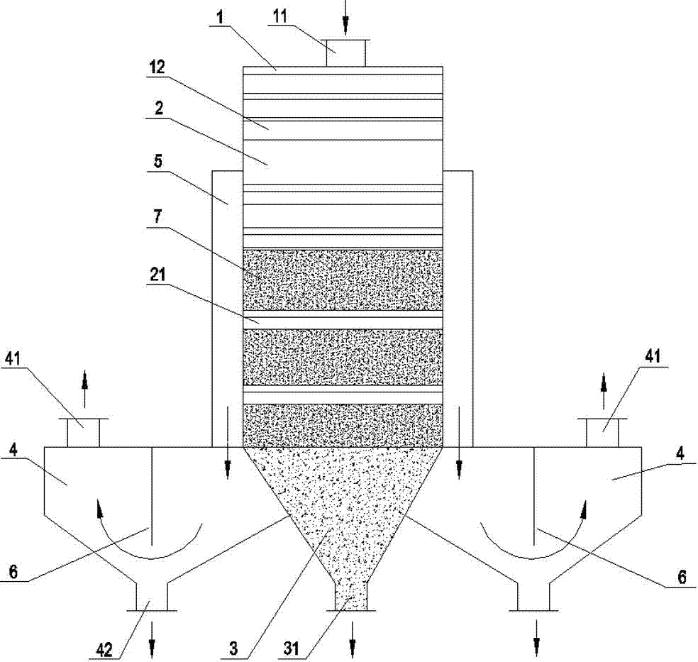 Destructive distillation device and destructive distillation method of solid heat carrier