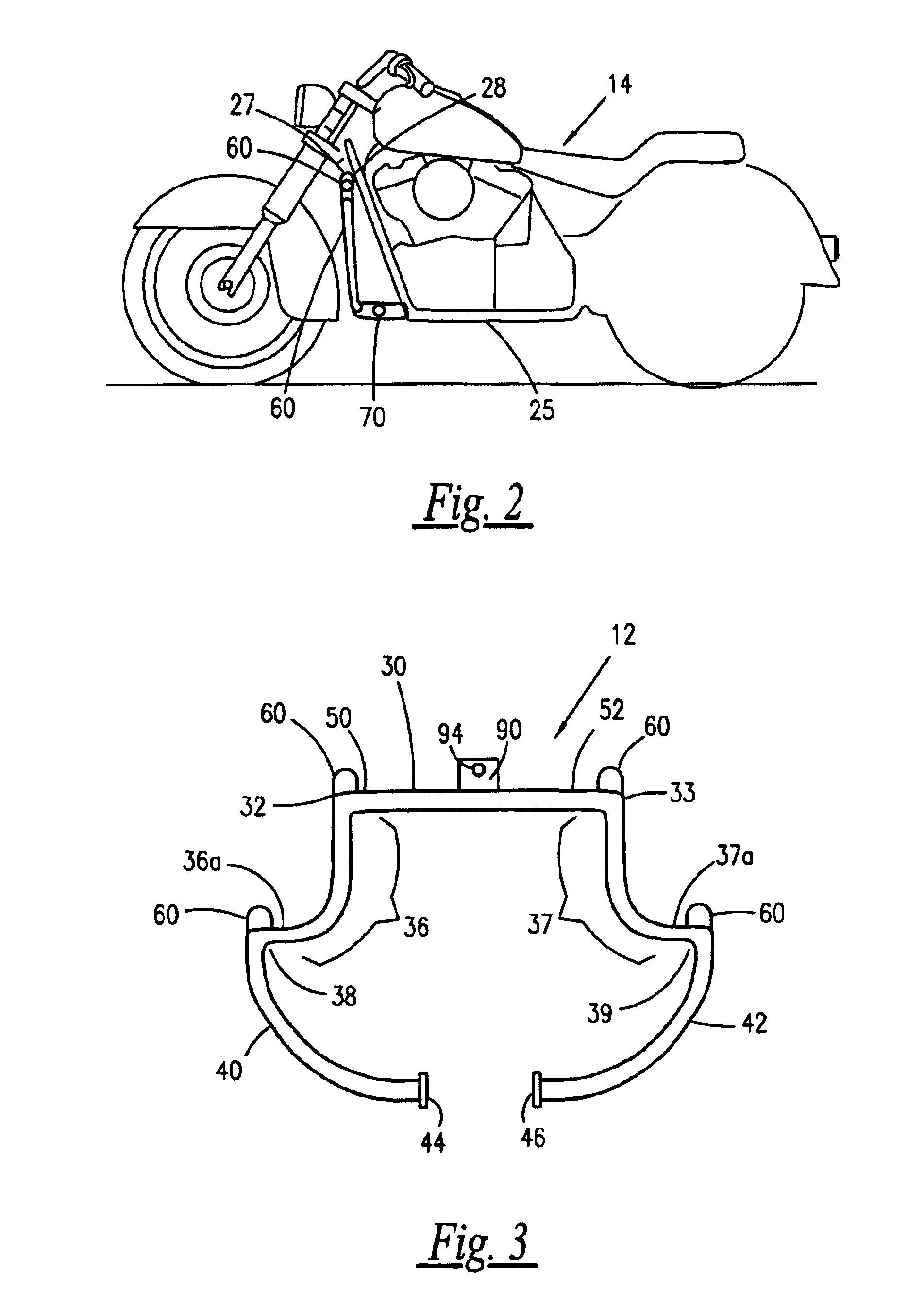 Crash bar for motorcycles