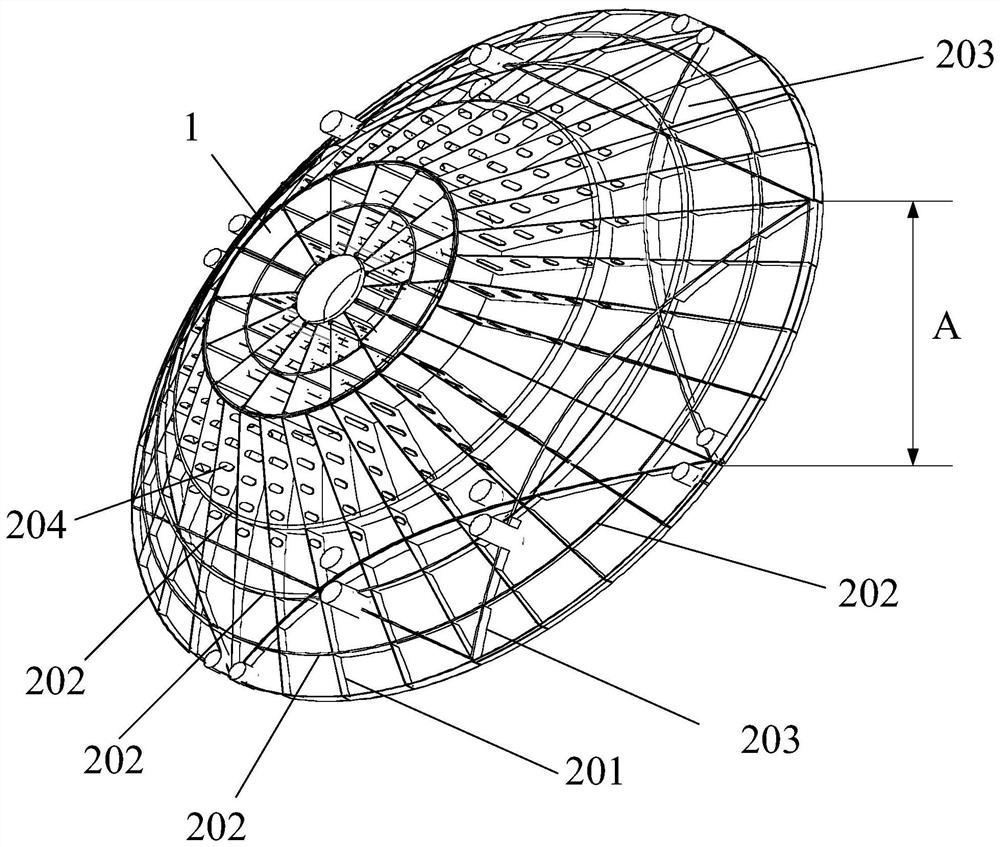 A magnesium alloy satellite antenna reflector