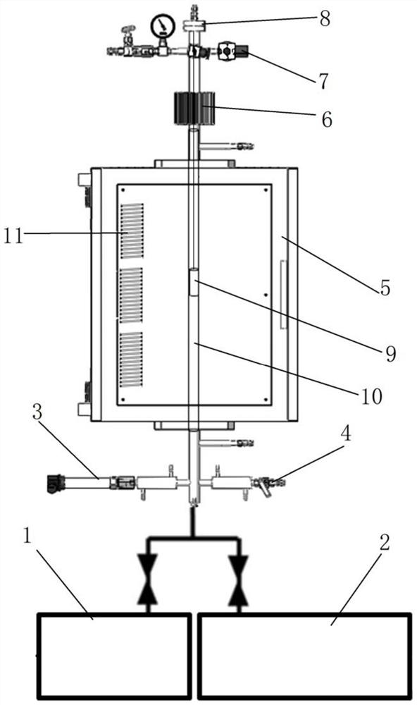 Thermal chemical heat storage material performance detection device