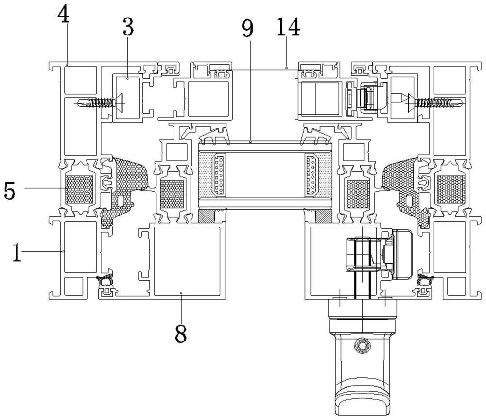 Window screen combined double-inward-opening casement window structure