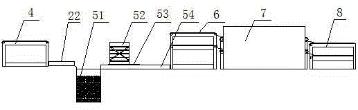 Production line for tiger-stripe bamboo floor