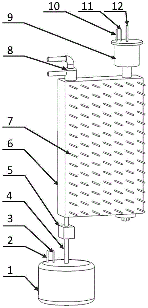 A slice type liquid heavy metal natural circulation device