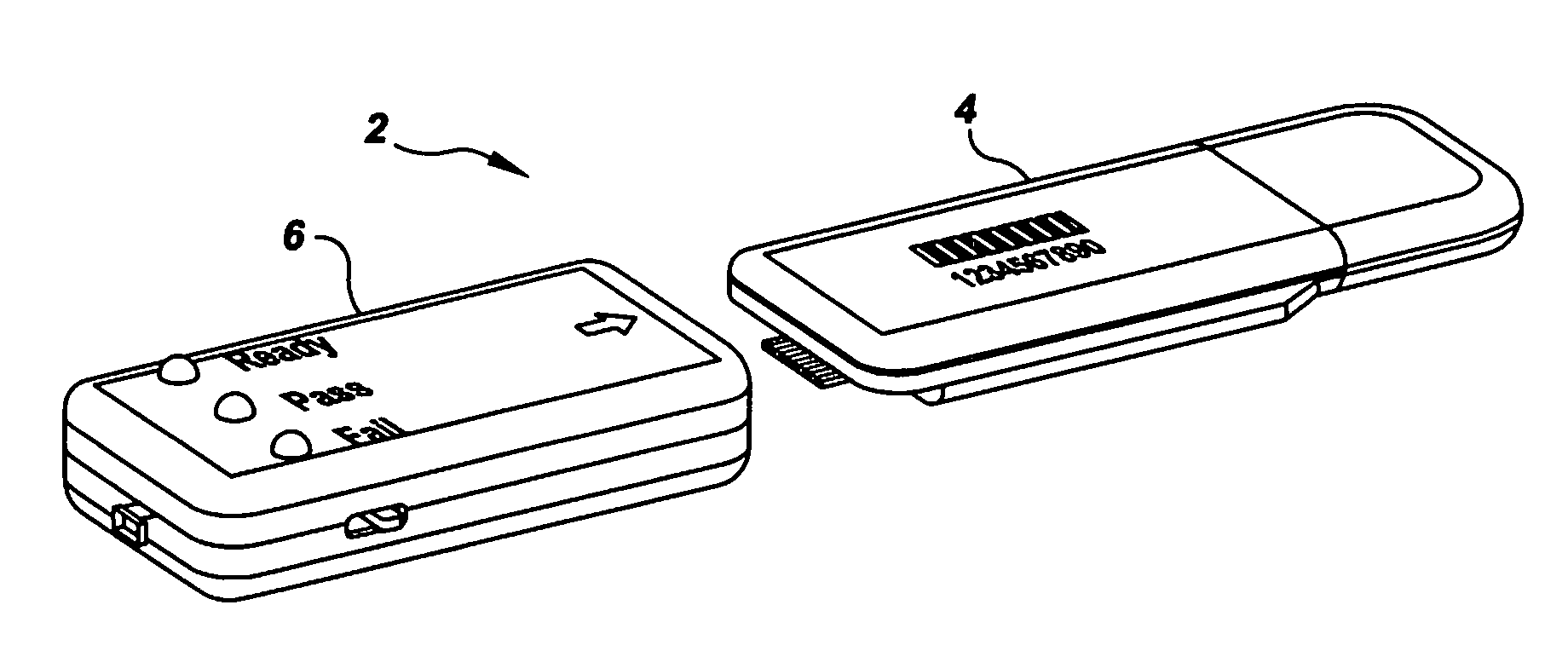 Semi-disposable optoelectronic rapid diagnostic test system