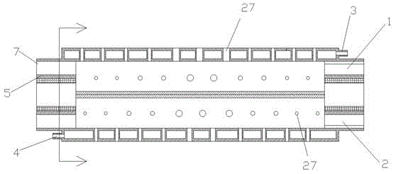 A square two-way suction type cable cooler