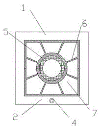 A square two-way suction type cable cooler