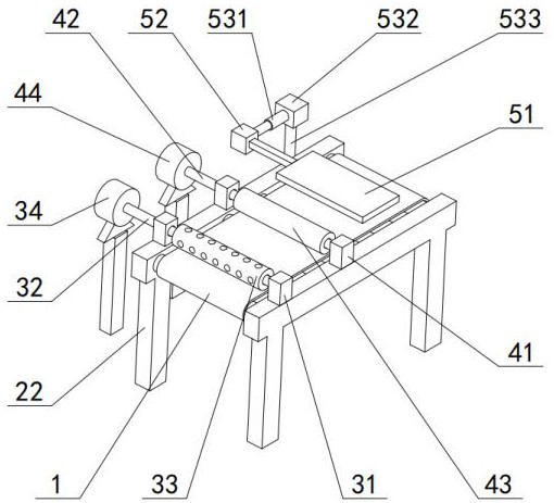 Anti-counterfeit label film covering and leveling device for intelligent logistics