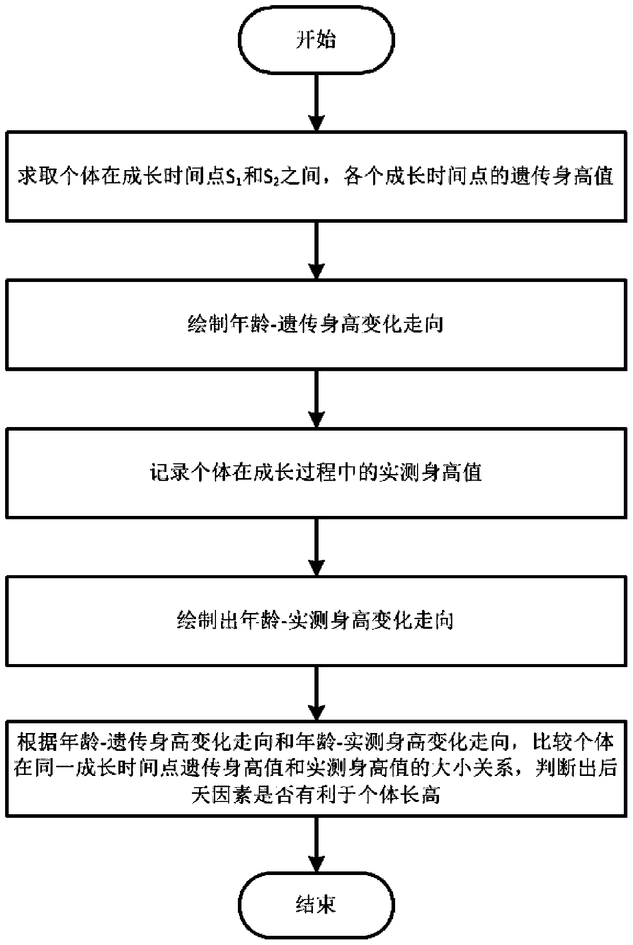 Individual height analysis method and system, readable storage medium and terminal