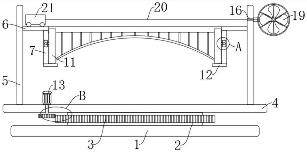 Bridge structure dynamics testing device