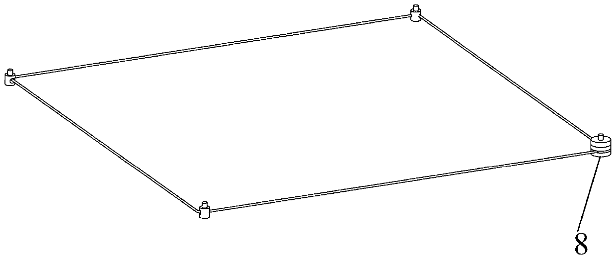 Composite mechanical arm-rope system mechanism used for capturing space debris