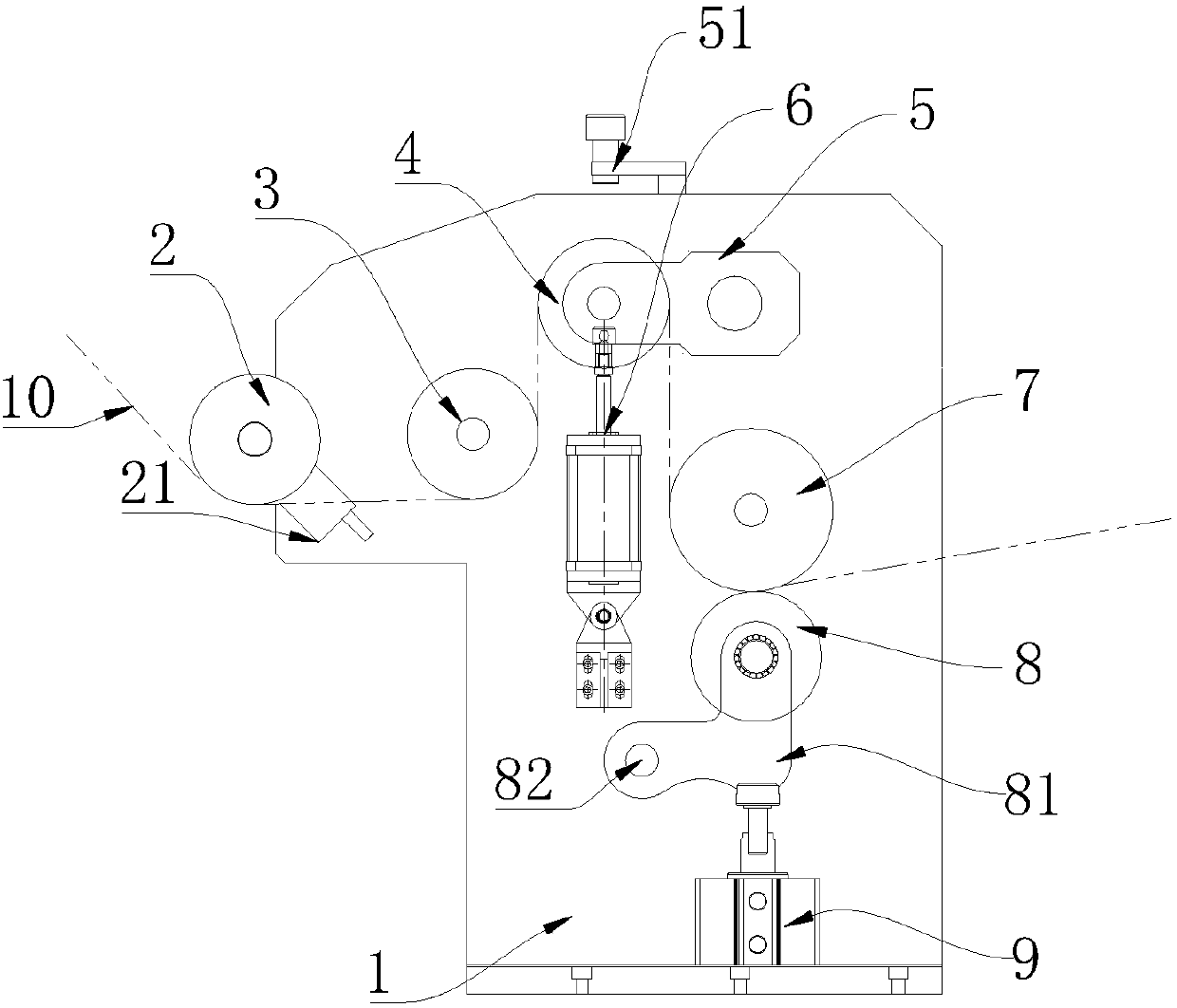 Corrugation removal device for rolling of battery pole plate