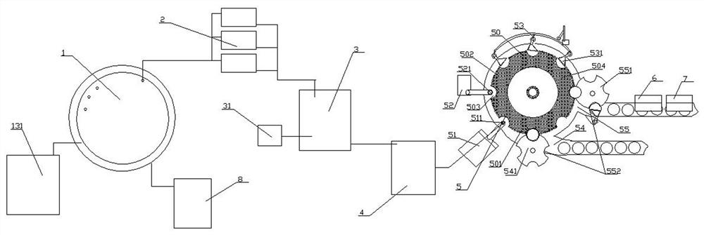 Wine distillation and filling production system