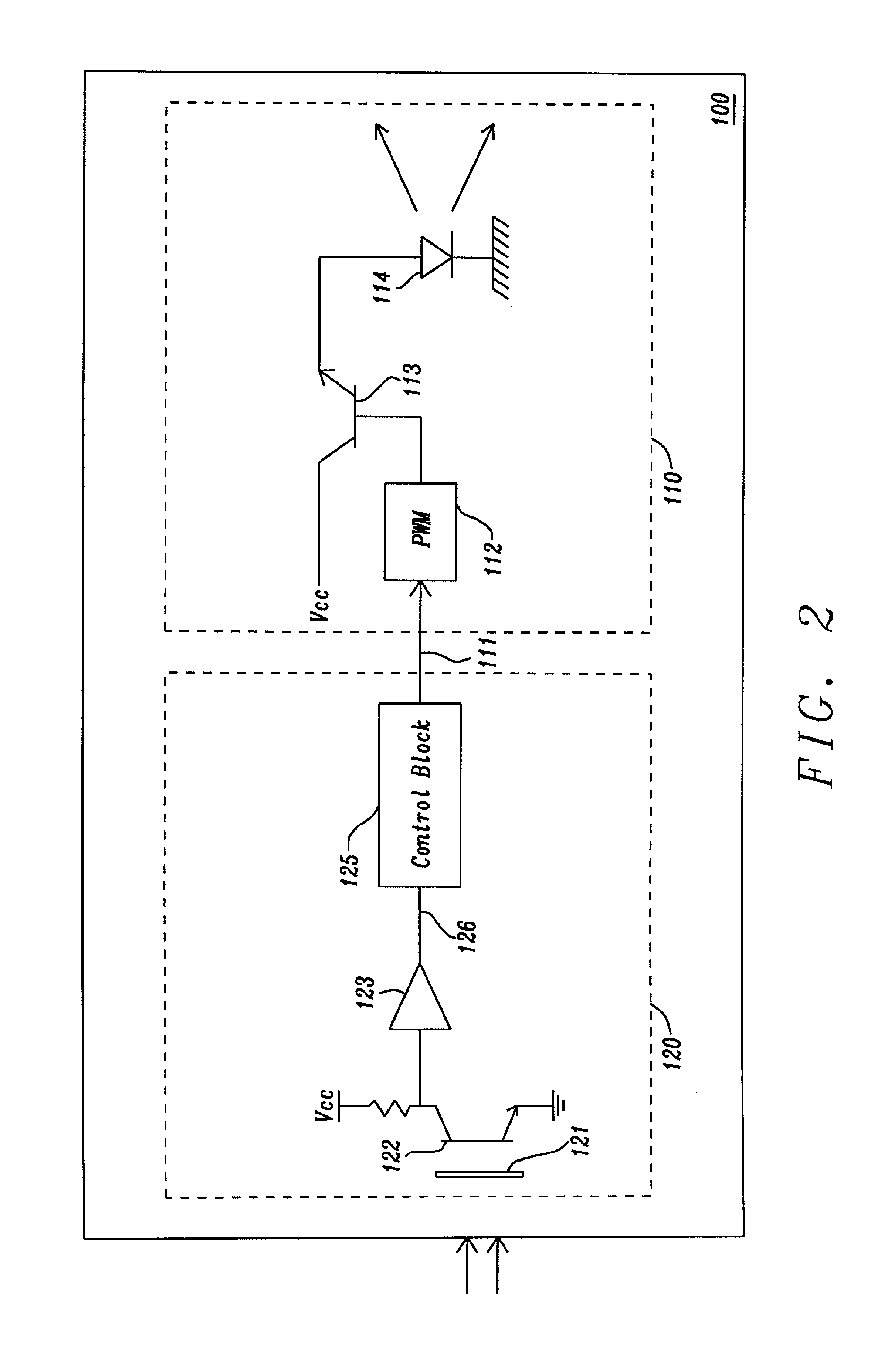 Electric lamp having an automatic light regulation