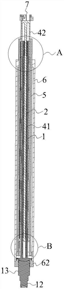 Telescopic method based on screw telescopic push rod