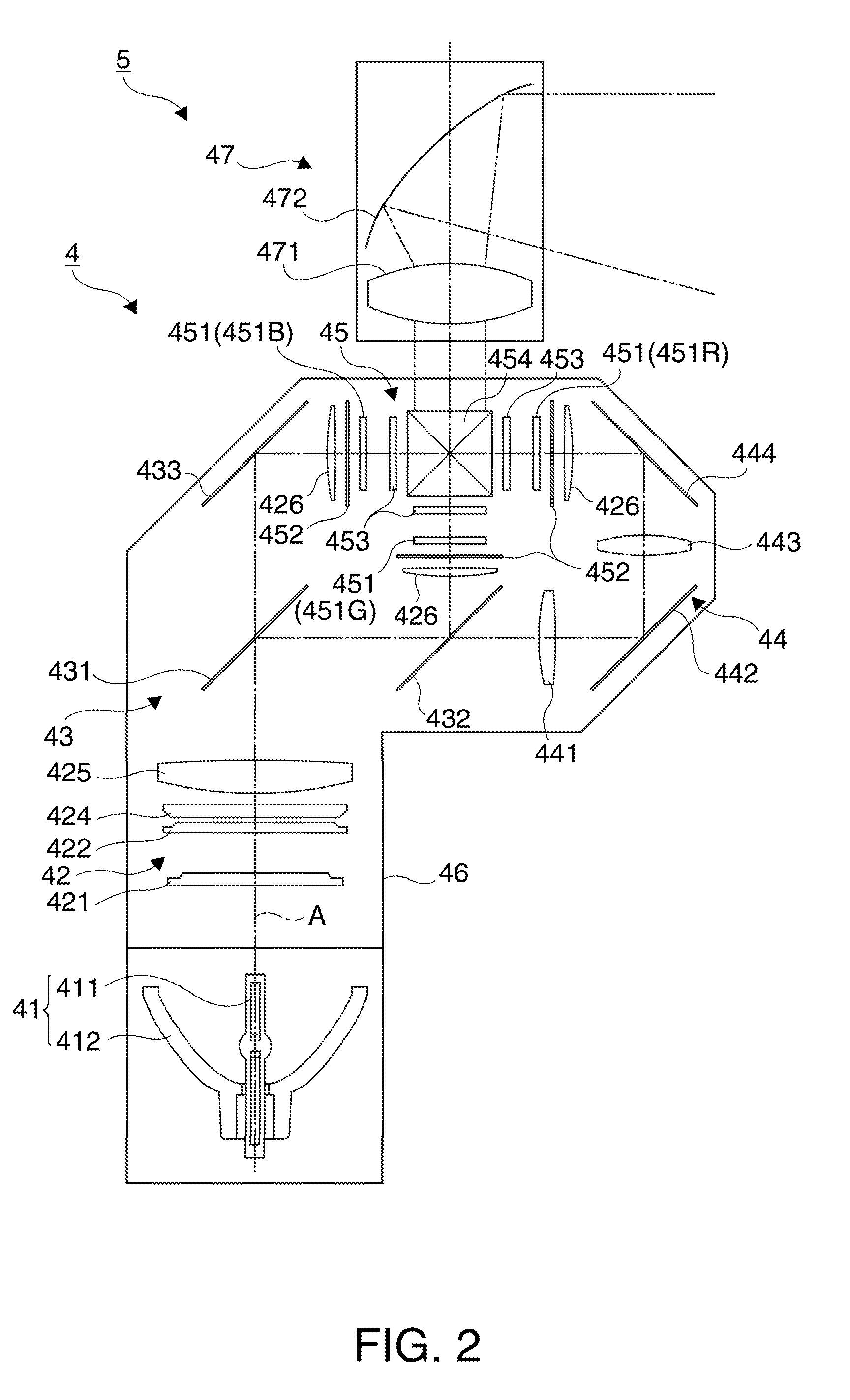 Projector suspension device