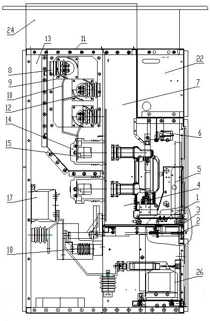 Nuclear power localization compact medium-voltage switch cabinet