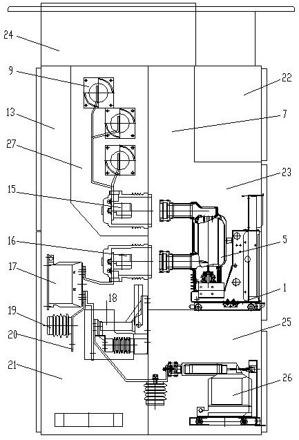 Nuclear power localization compact medium-voltage switch cabinet