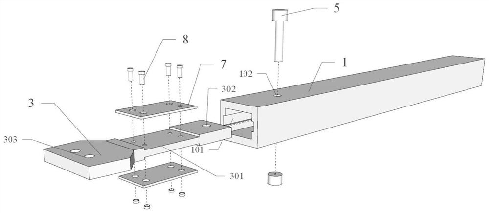 Assembly type double-sleeve self-resetting energy dissipation steel support with SMA cable