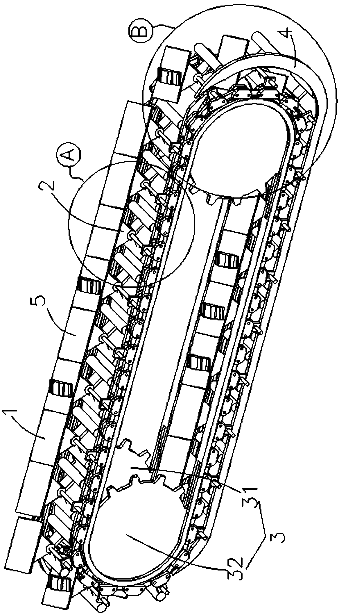 Underground bevel deck type parking garage