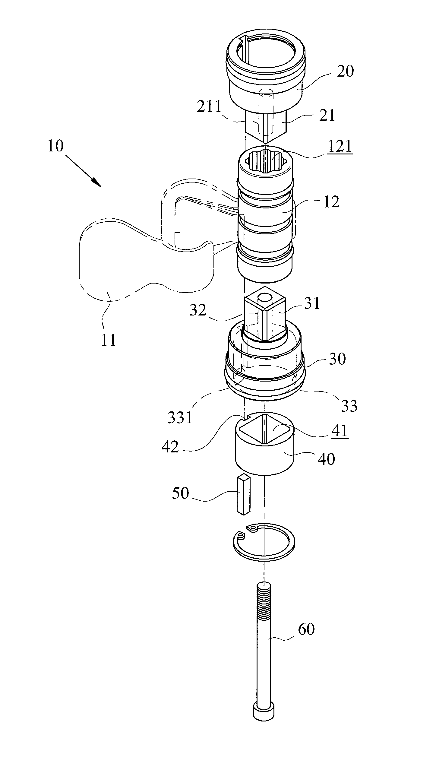 Shaft Structure in a Pneumatic Actuator