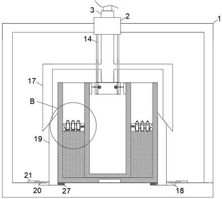 Concentric fixing device for solar shell and inner container interlayer