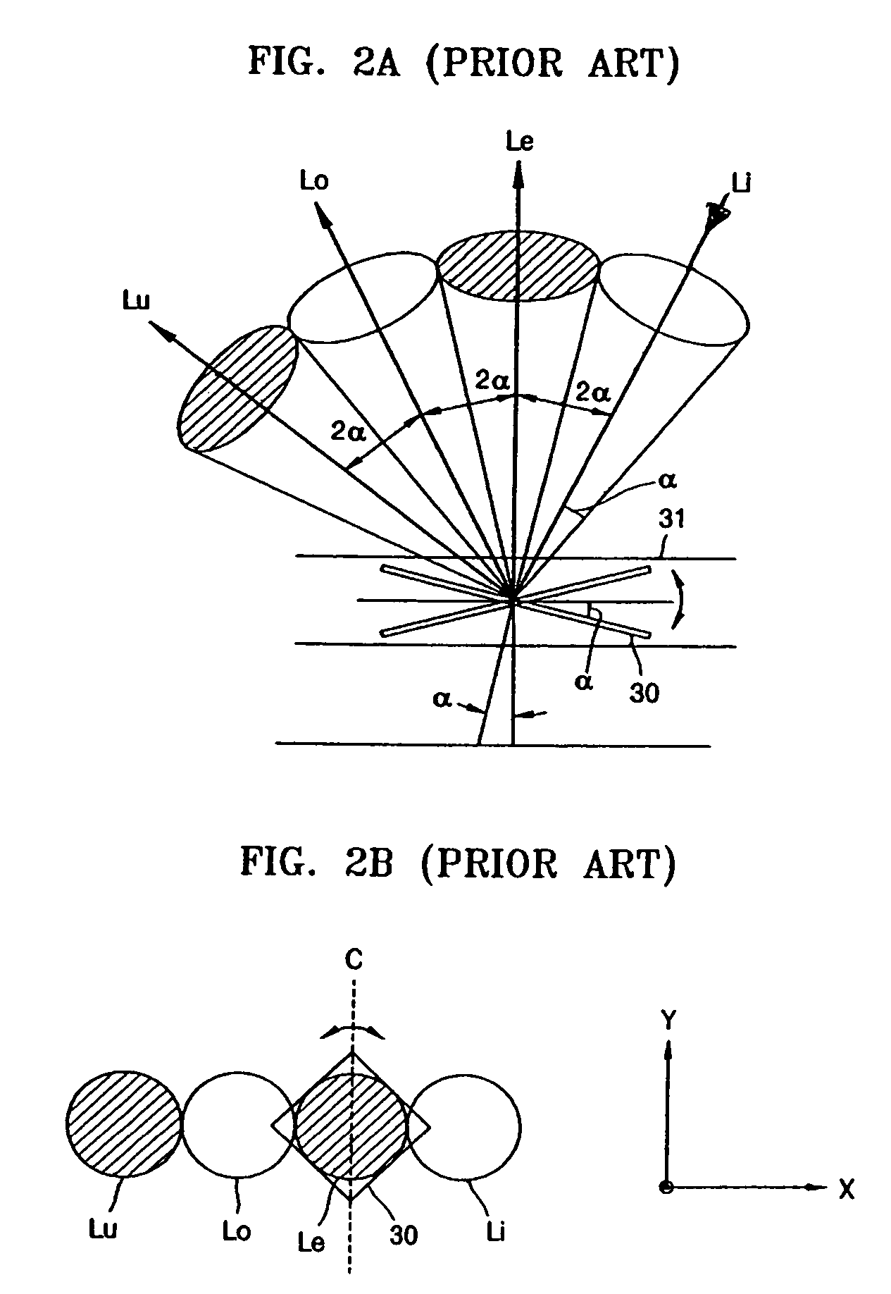 LED package, display panel, illumination system and projection system employing the same