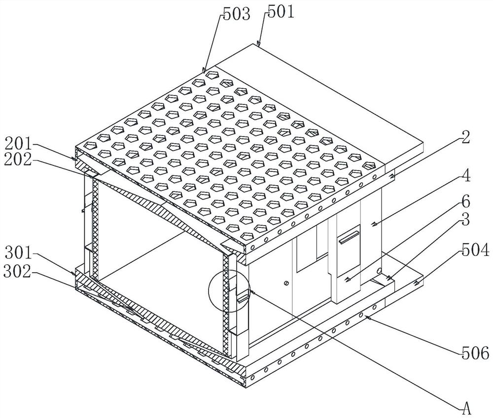 Waterproof structure of assembled container house