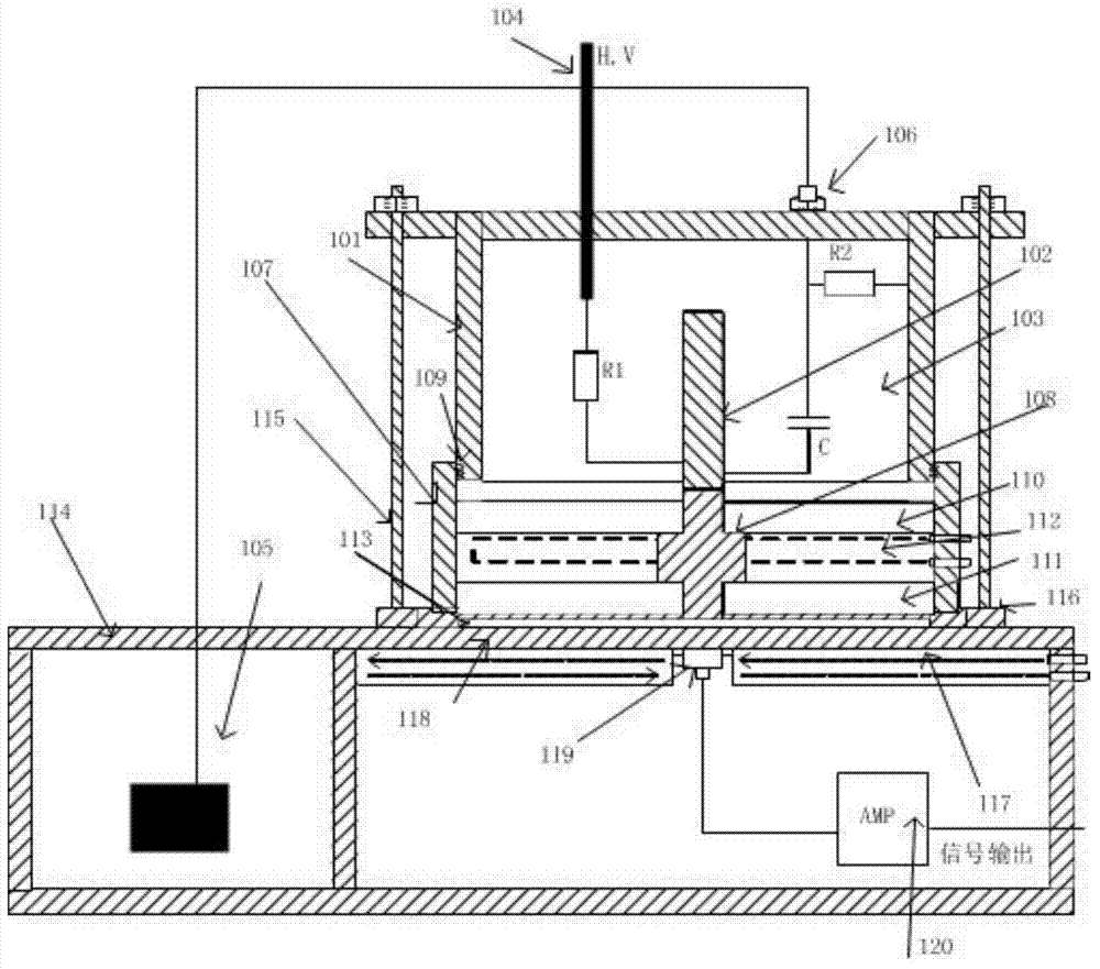 Detachable electroacoustic pulse space charge measurement device