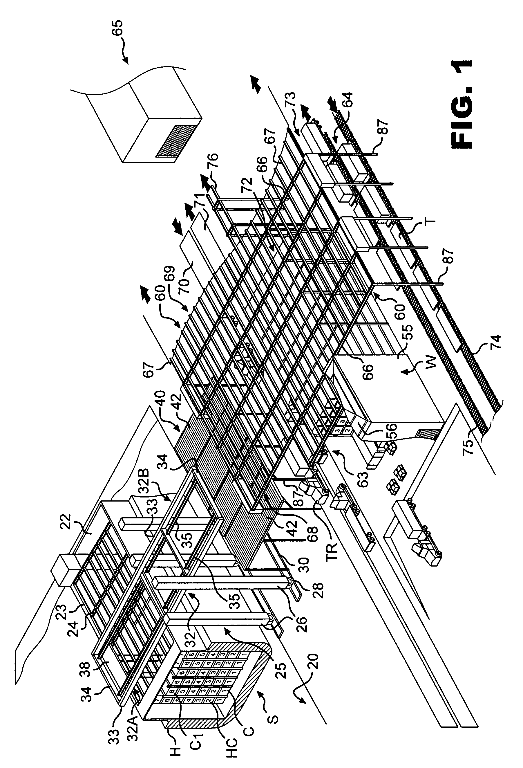 Port storage and distribution system for international shipping containers