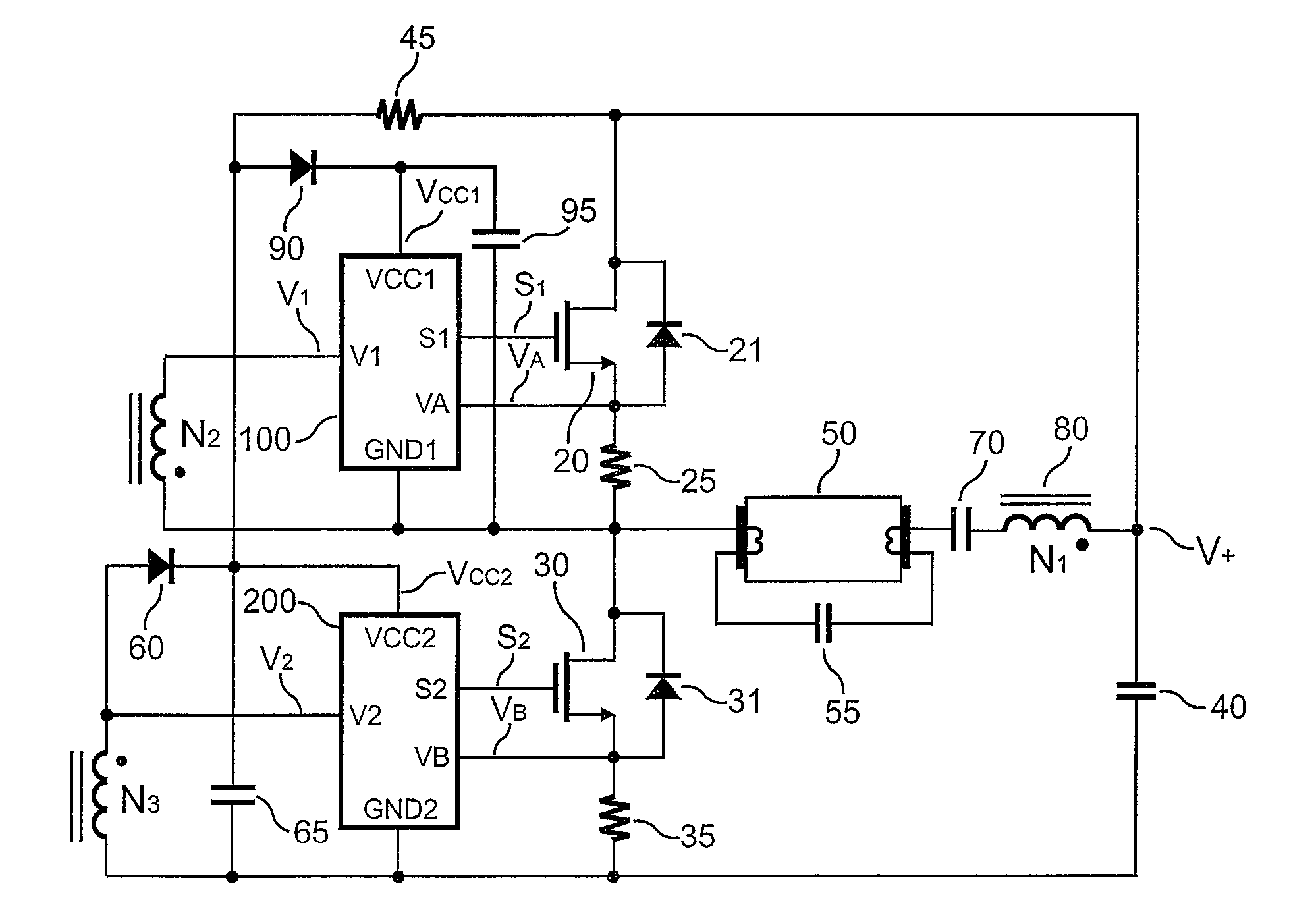 High efficiency resonant ballast