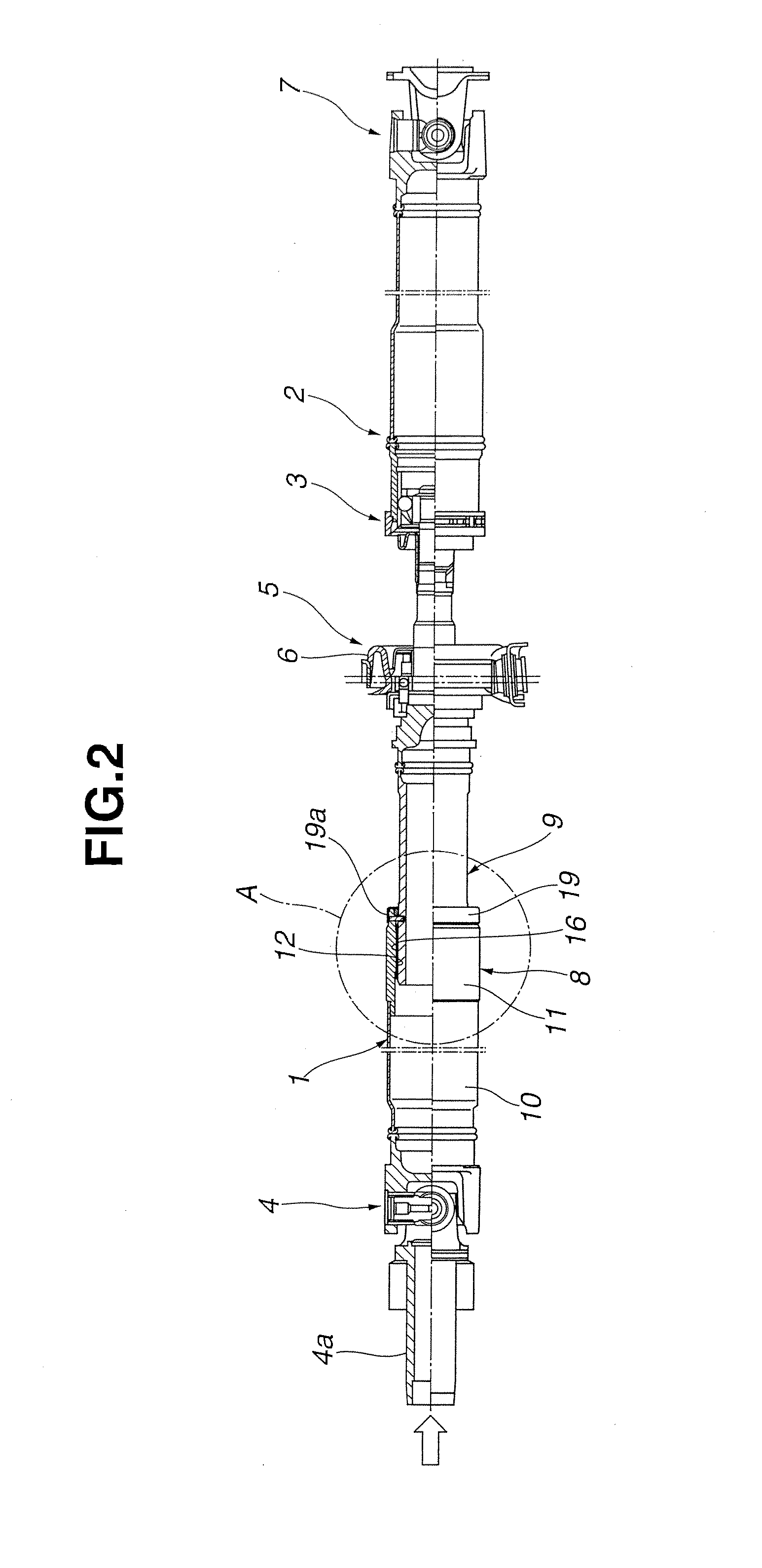 Power transmission shaft and propeller shaft for vehicle