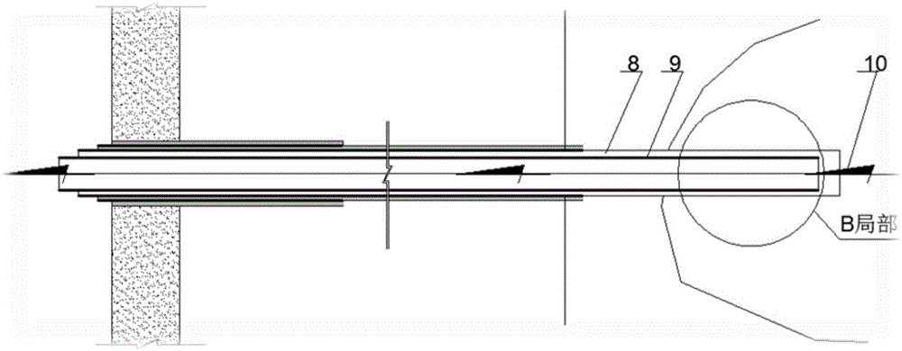 Process for safely constructing release hole outside grouting curtain of tunnel