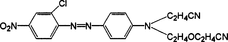 Azo type disperse dyes in use for coloration in acid-alkalinity bath