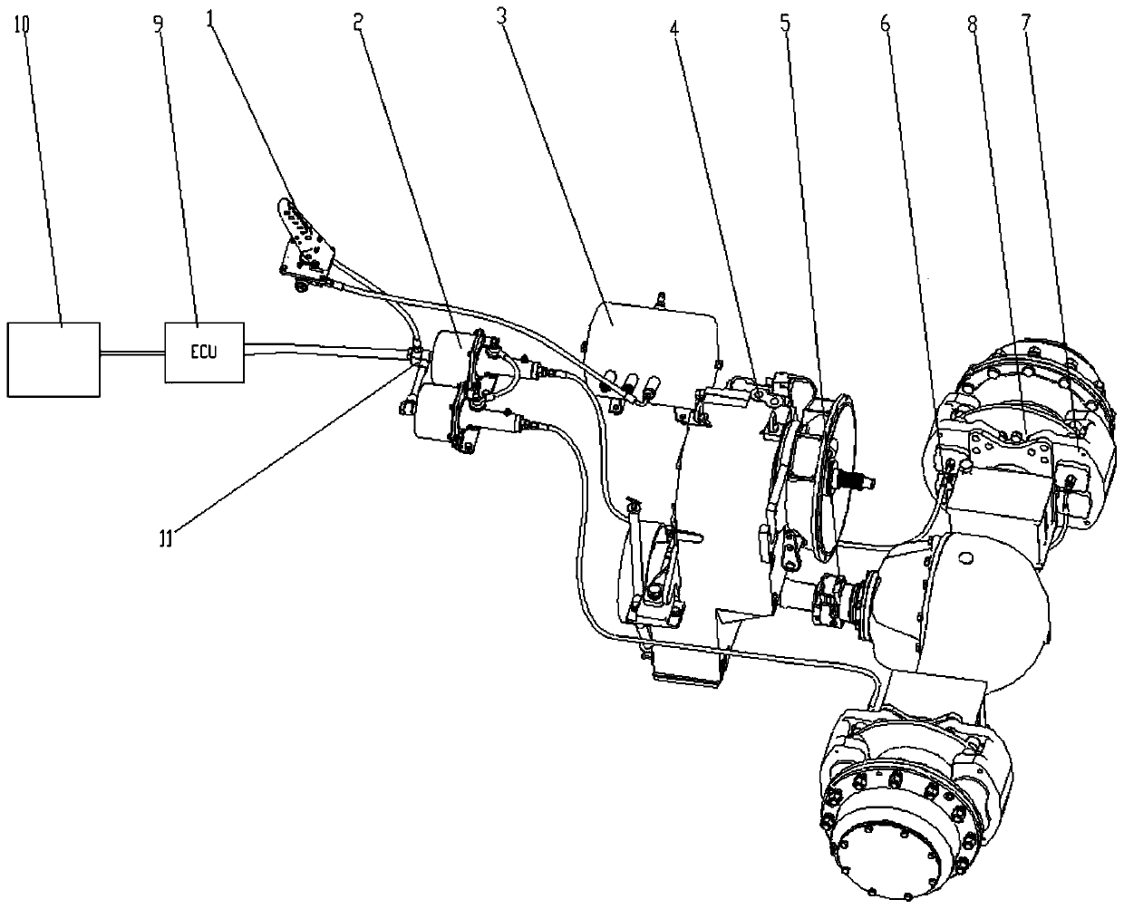 Braking device and method of mechanically driven road roller