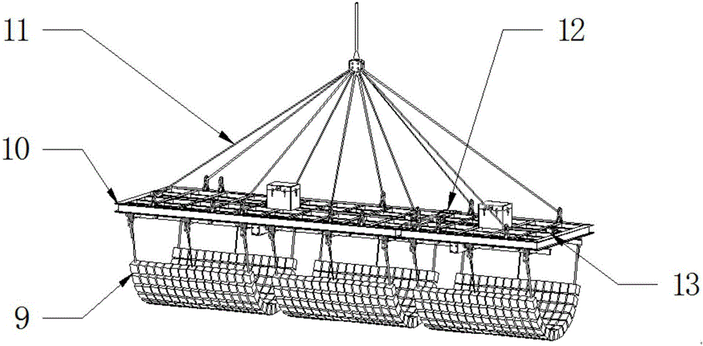 Submarine pipeline press cake release combined hanging bracket