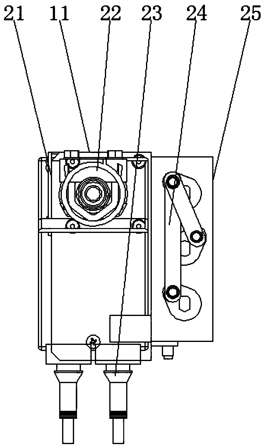 Novel air door of air conditioning unit for rail vehicle